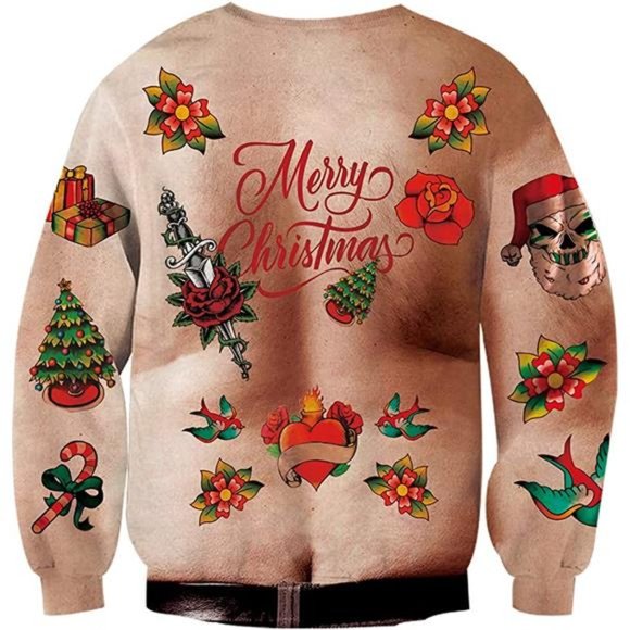 HoHoHo Unisex Christmas for Men Women Pullover Sweater Crewneck Long Sleeve Top - Picture 4 of 6